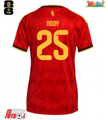 Bélgica Nathan Ngoy #25 Primera Equipación Mujer Mundial 2026 Manga Corta